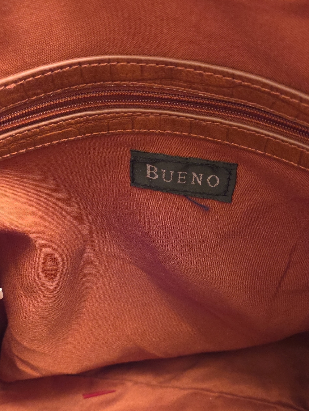 Bueno Brown Vegan Leather Crossbody Bag for Women, Excellent Like New Condition - Picture 8 of 16